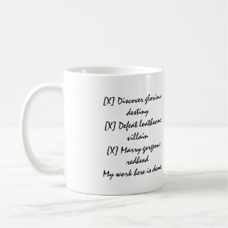 De Café Mi trabajo aquí es taza hecha
