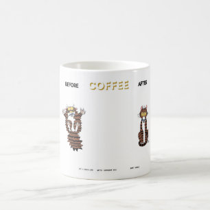 De Café ¡Mitad, antes y después, café! Taza