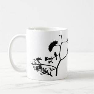 De Café mockingbird en taza del maguey