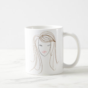 De Café Mujer en la taza