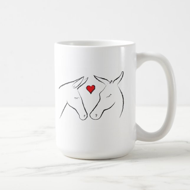 De Café Mulas en amor - taza (Derecha)