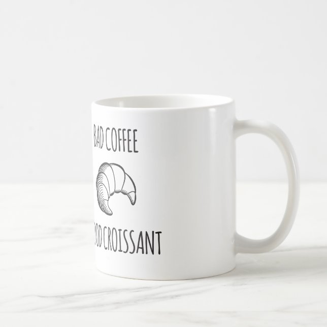 De Café Mún café/buena taza del Croissant (Derecha)