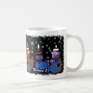 De Café ¡Nieve! Taza del navidad del dibujo animado