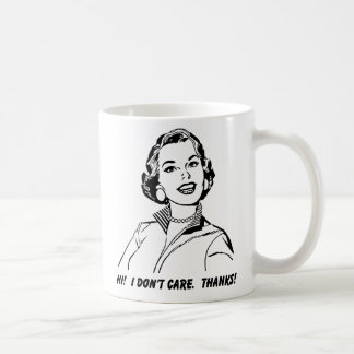 De Café ¡No me importa! Gracias. Taza divertida
