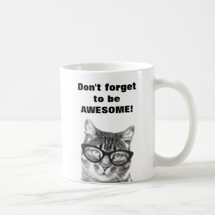 De Café No olvide ser taza linda impresionante del gato