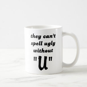 De Café No puede deletrear taza divertida humor feo