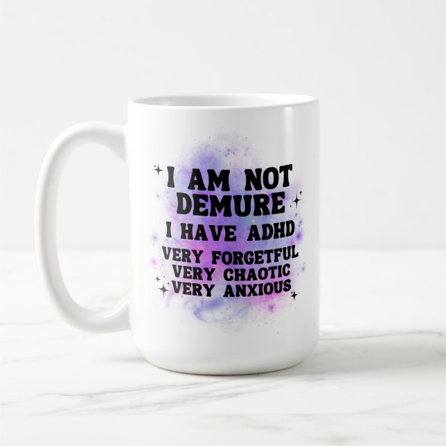 De Café No Soy Recatado | Taza Divertida para ADHD (Izquierda)