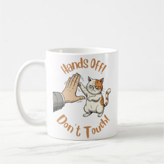 De Café "No tocar, no manos" divertida cita en taza