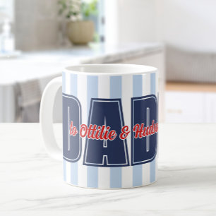 De Café Nombres personalizados Rayas Elegantes Taza para P