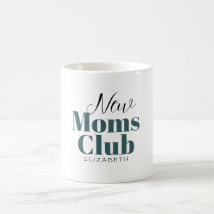 De Café Nuevo club para madres Calligraphy monograma taza 