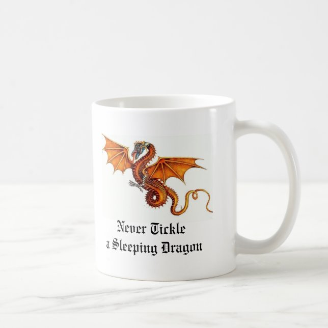 De Café Nunca cosquillee una taza del dragón el dormir (Derecha)