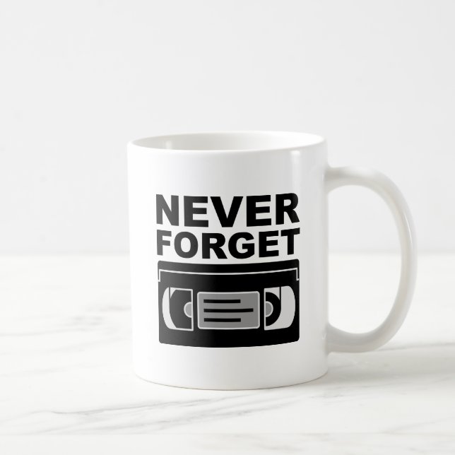 De Café Nunca Olvides VHS Taza Divertida (Derecha)