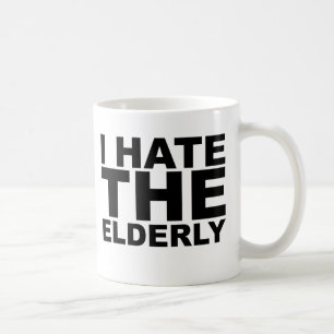 De Café ODIO A LOS ANCIANOS Camiseta Gorra Taza Alfombrill