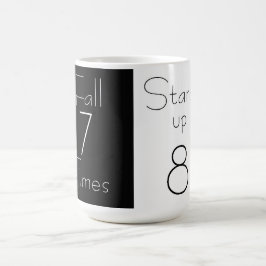 De Café Otoño 7 veces pie 8 taza motivacional