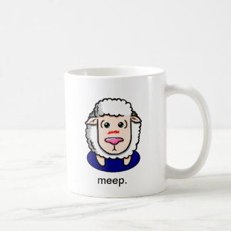 De Café ovejas con la taza vergonzosa del mensaje