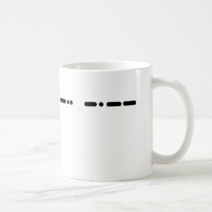 De Café PAPÁ en taza del código Morse