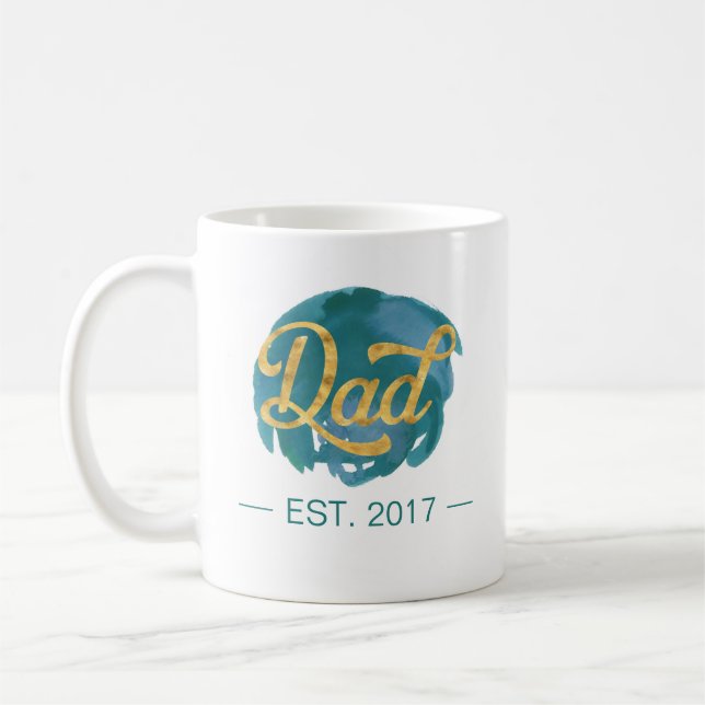 De Café Papá EST. Taza del personalizable el | (Izquierda)