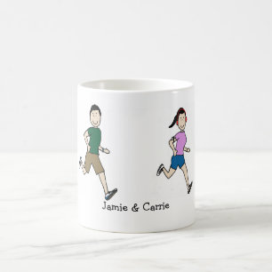 De Café Pares corrientes - taza personalizada del dibujo