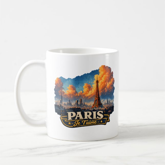 De Café ☕ “París – Te Quiero” Taza (Izquierda)