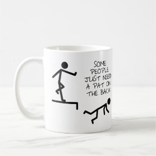 De Café Pat en la taza divertida trasera