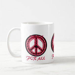 De Café paz roja para toda la taza