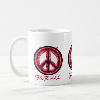 De Café paz roja para toda la taza