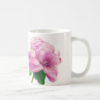 De Café Peony rosado en la taza