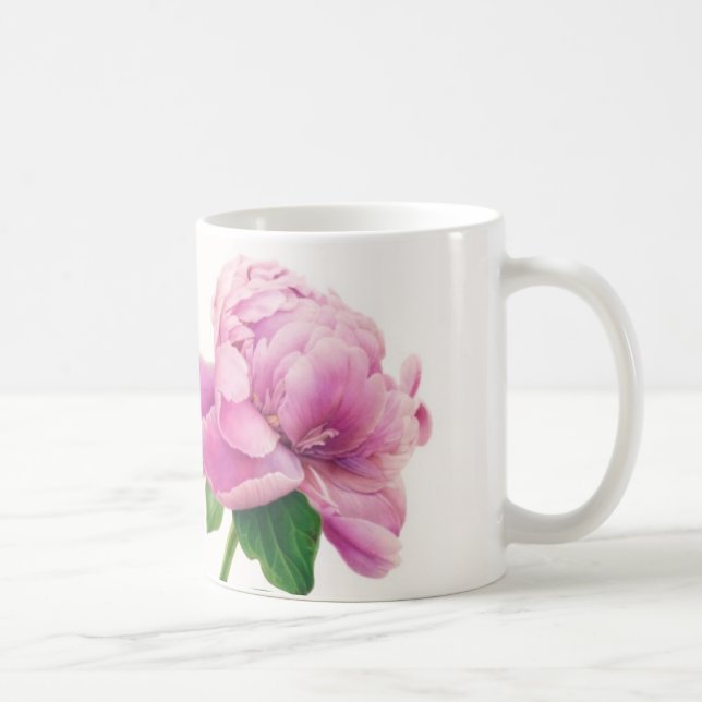 De Café Peony rosado en la taza (Derecha)