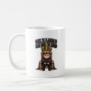 De Café Pequeño Rey En Trono Taza Niño Corona Lindo