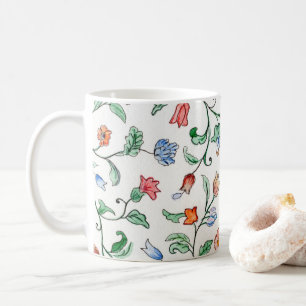 De Café Pequeños gemelos florales en una taza