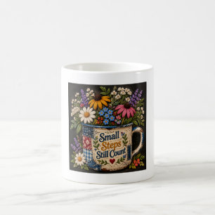 De Café Pequeños Pasos Cuentan – Taza Patchwork Vintage Em