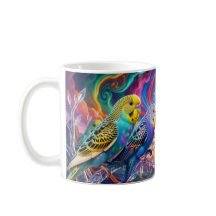 Periquitos vibrantes. Taza