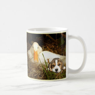De Café Perrito del beagle con la taza del pato