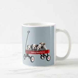 De Café Perritos del bulldog en taza del carro