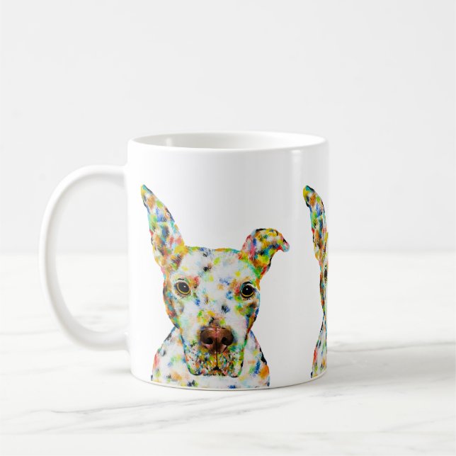 De Café Perro Pitbull 11 oz. Taza (Izquierda)