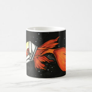 De Café Pescados en taza del espacio