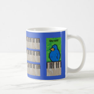 De Café Piano que practica la taza divertida