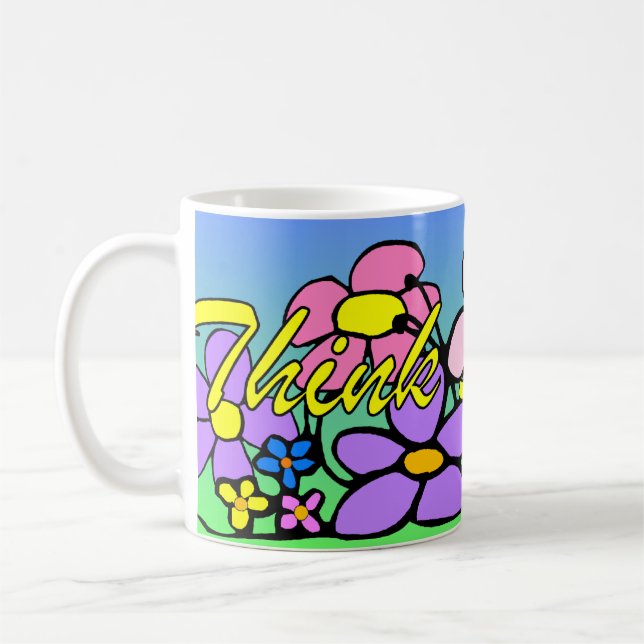 De Café ¡Piense la primavera! Taza (Izquierda)