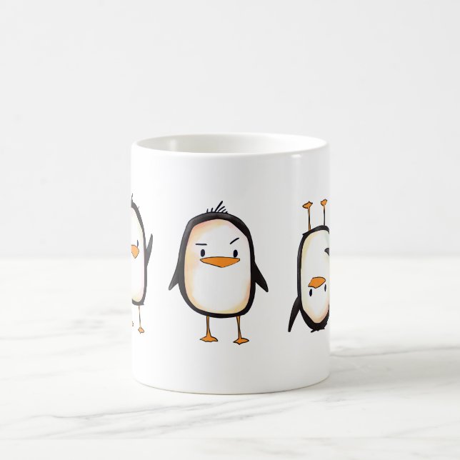 De Café Pingüinos del baile - taza (Centro)