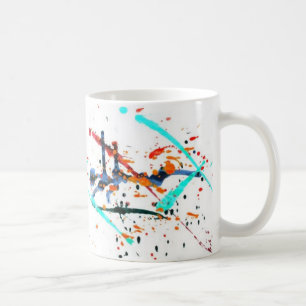 De Café pinte la taza del chapoteo