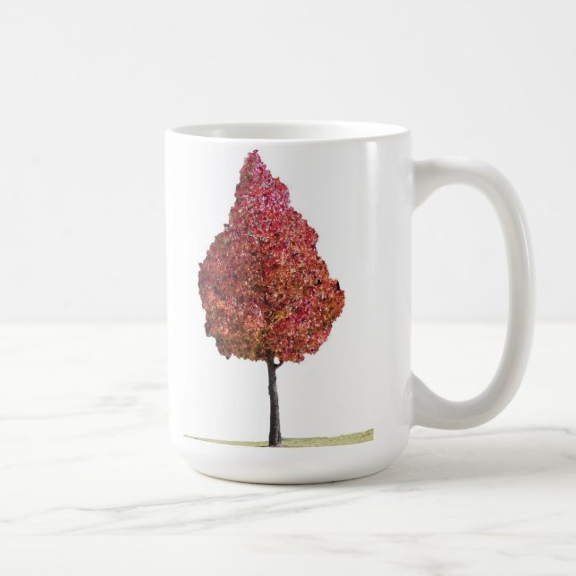 De Café Poca taza roja del árbol (Derecha)