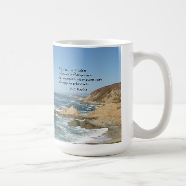 De Café Poema inspirador en una taza (Derecha)