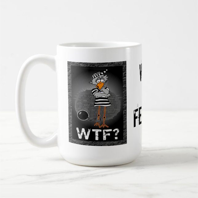 De Café ¿Por qué el crimen? Taza del Jailbird (Izquierda)