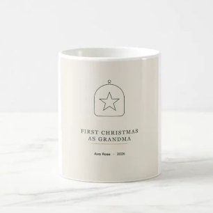 De Café Primer Navidad como Abuela 2026 Taza Recuerdo