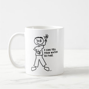 De Café Puedo decir su reloj soy falsificación. Taza