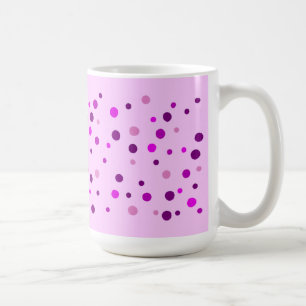 De Café Purpke rosado y Polka Violeta Encienden a los taza