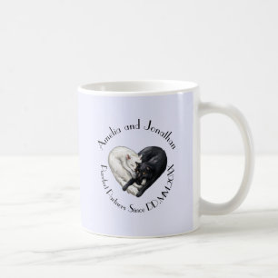 De Café "Purrfect Partners" la taza del aniversario