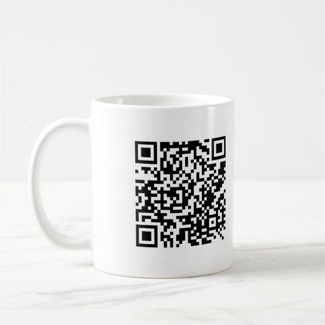 De Café "QR yo" taza negra SEGURA (Izquierda)