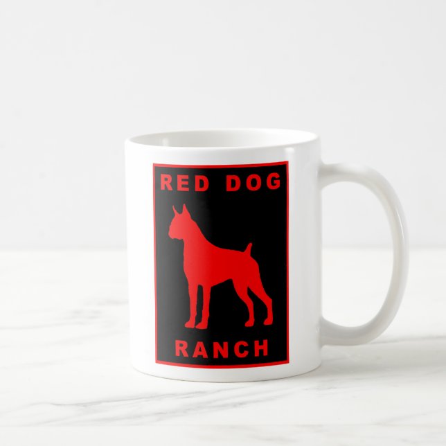 De Café Rancho rojo del perro - taza (Derecha)