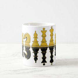 De Café Reflexión del ajedrez, taza del ajedrez,